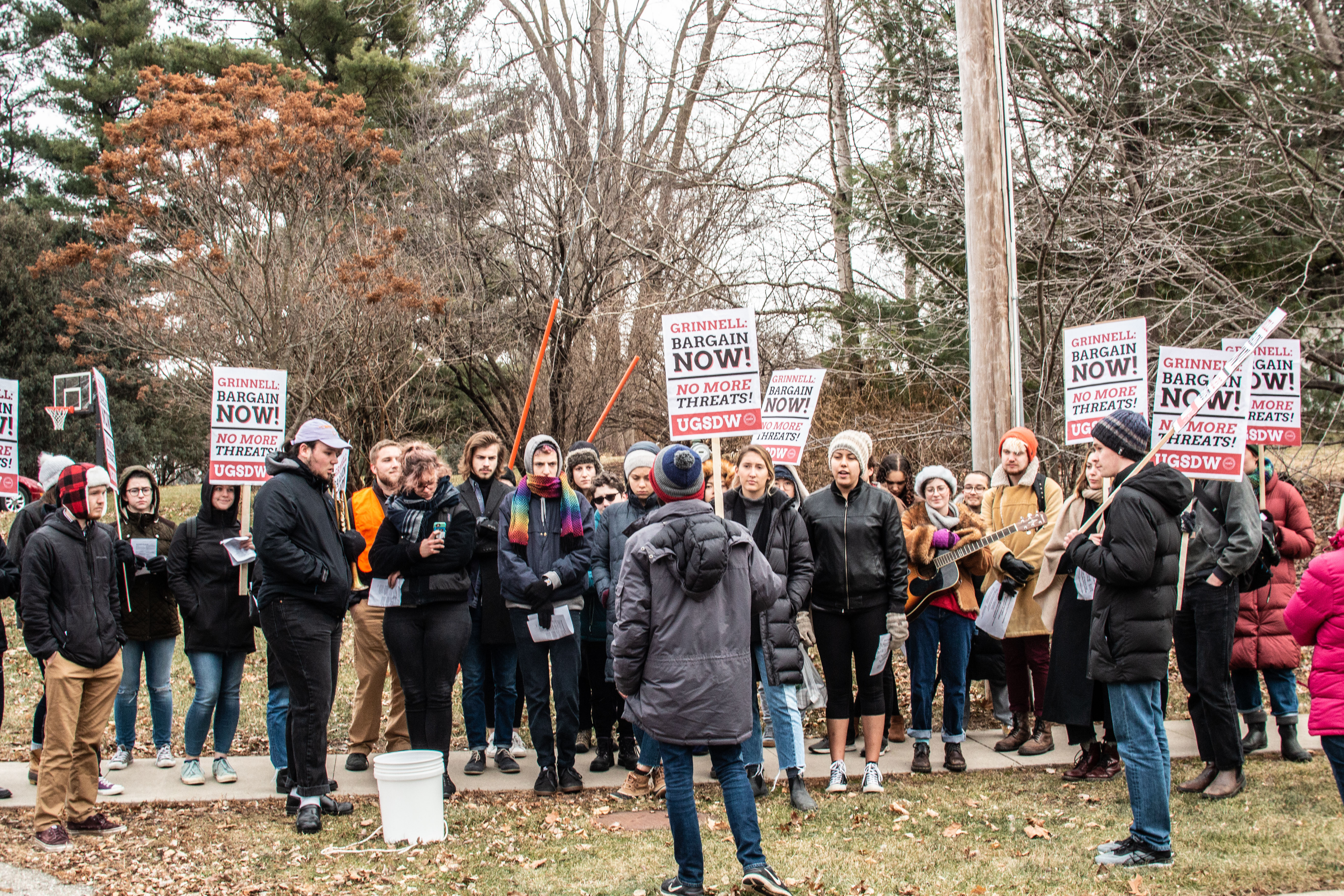 UGSDW Members Protesting to Demand Conversation on Expansion