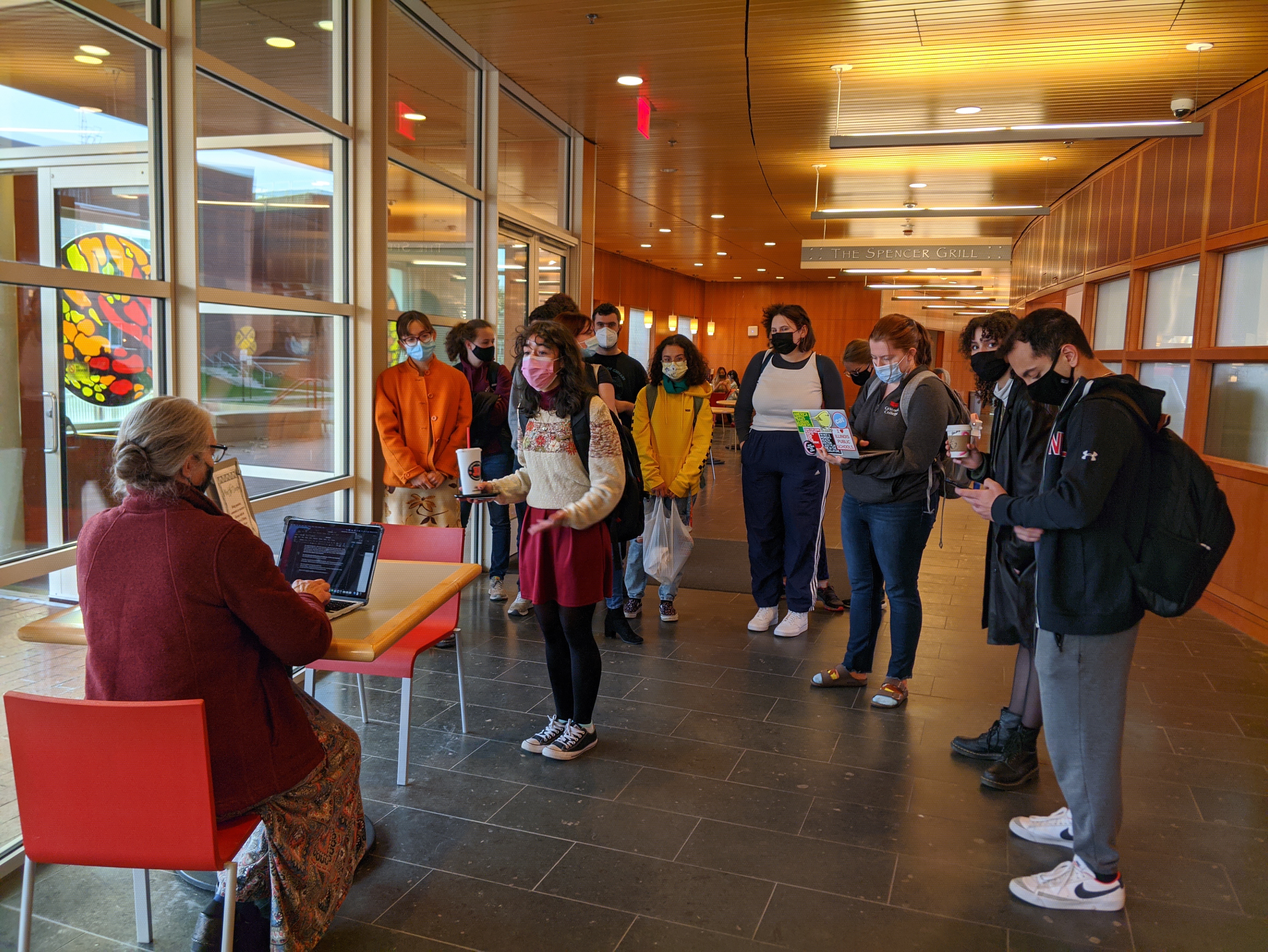 Student Workers at the "Meet the Dining Director" event